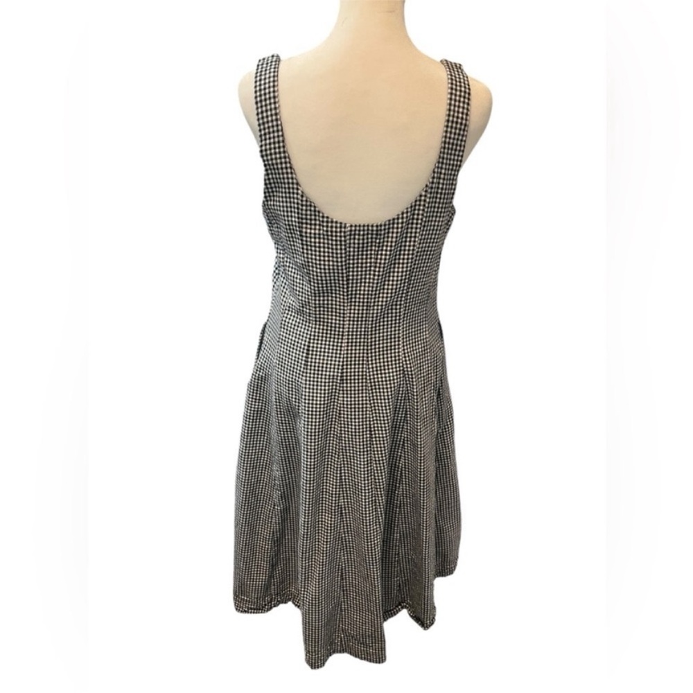 a.new day Black and White Gingham/Checkered Sleeveless Midi Dress - Size 6 - Picture 8 of 10